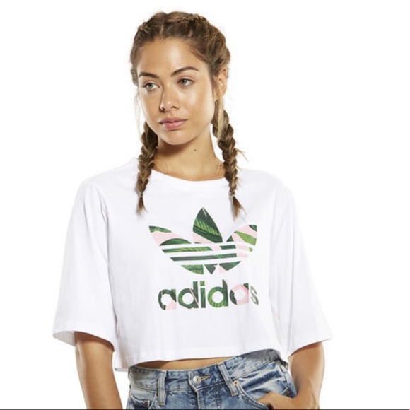 cropped adidas shirt